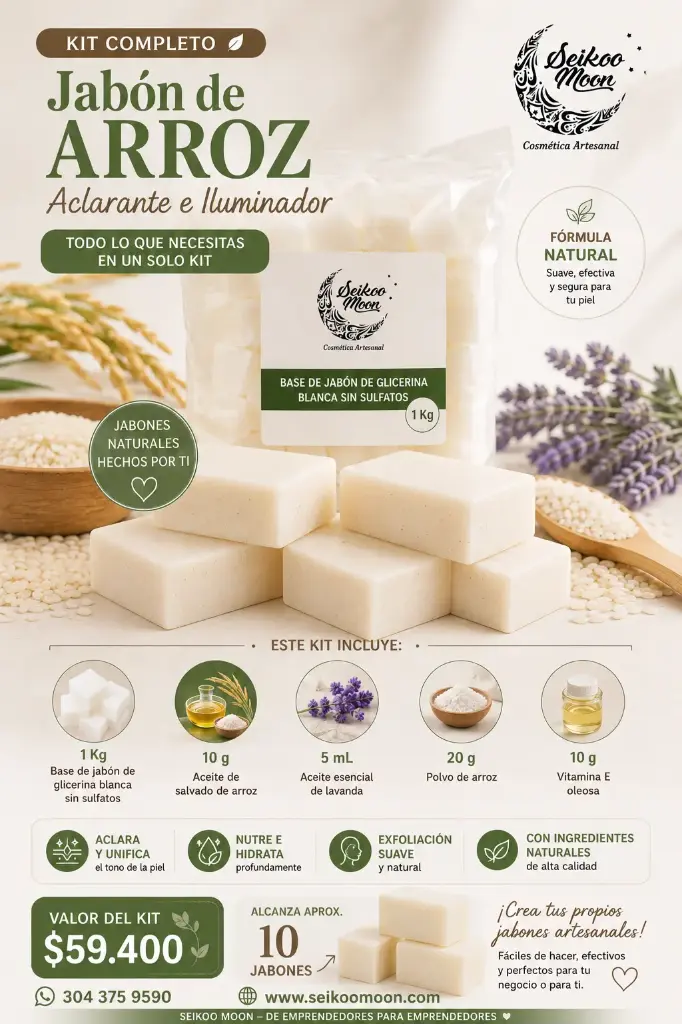 Kit Jabón de Arroz Aclarante e Iluminador