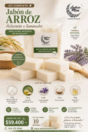 Kit Jabón de Arroz Aclarante e Iluminador